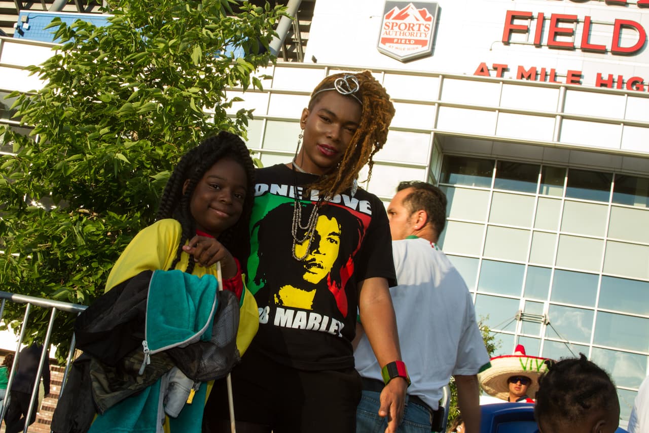 Los jamaiquinos también viven su fiesta en medio de la Copa Oro, con su alegría característica.