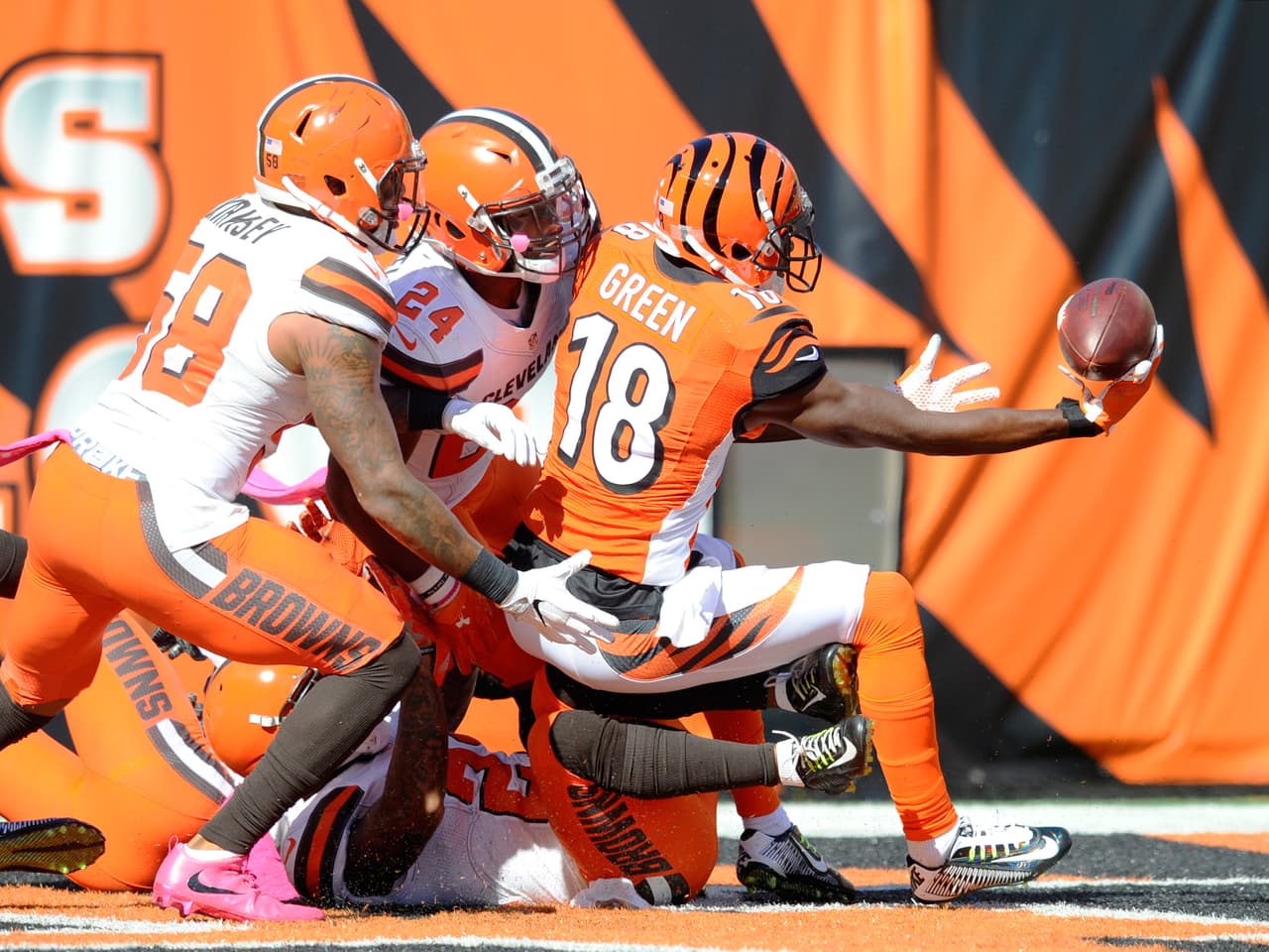 La séptima temporada de Green con los Bengals está llamada a ser la mejor, si es que las lesiones lo permiten. Green buscará superar las mil yardas y los 11 TD que tiene como marca en una temporada.