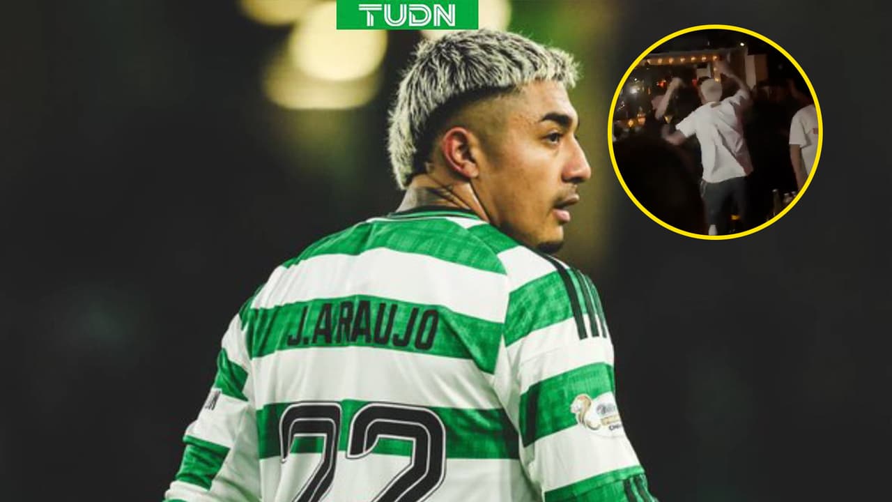 Julián Araujo y el loco festejo tras la victoria de Celtic sobre Rangers
