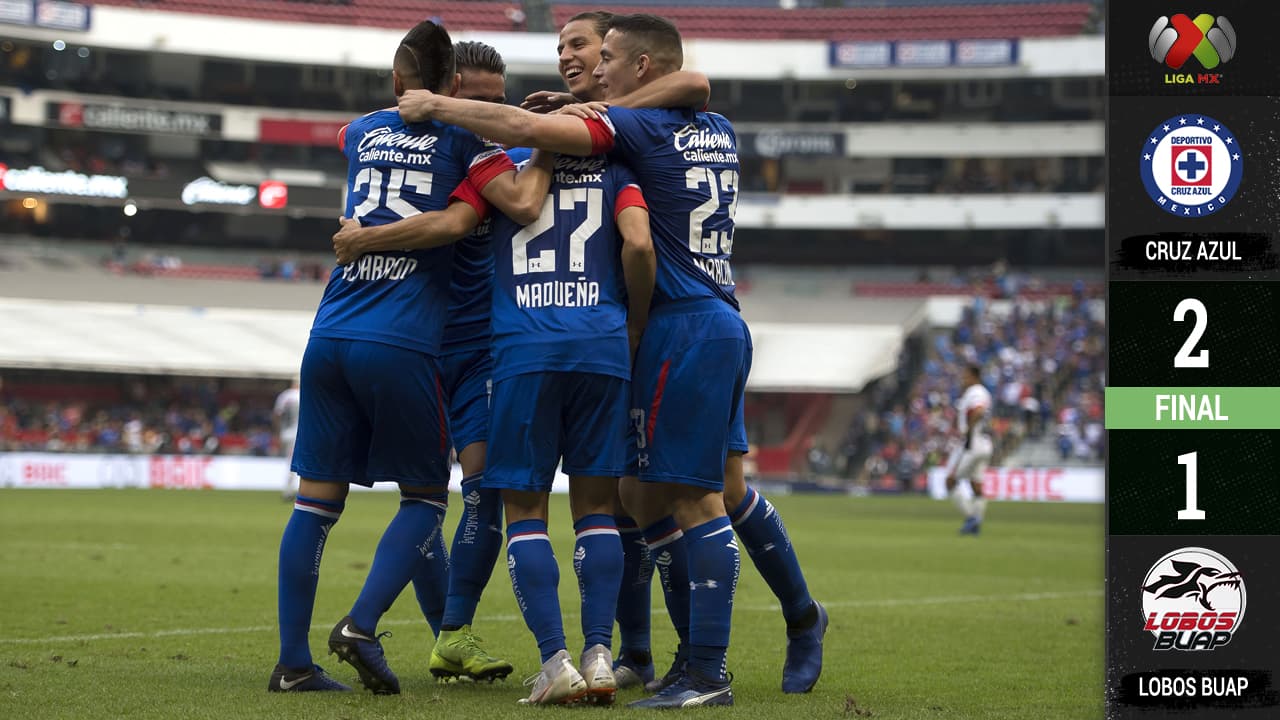 Cruz Azul se irá a la Fecha FIFA como líder tras vencer 2-1 a Lobos Buap