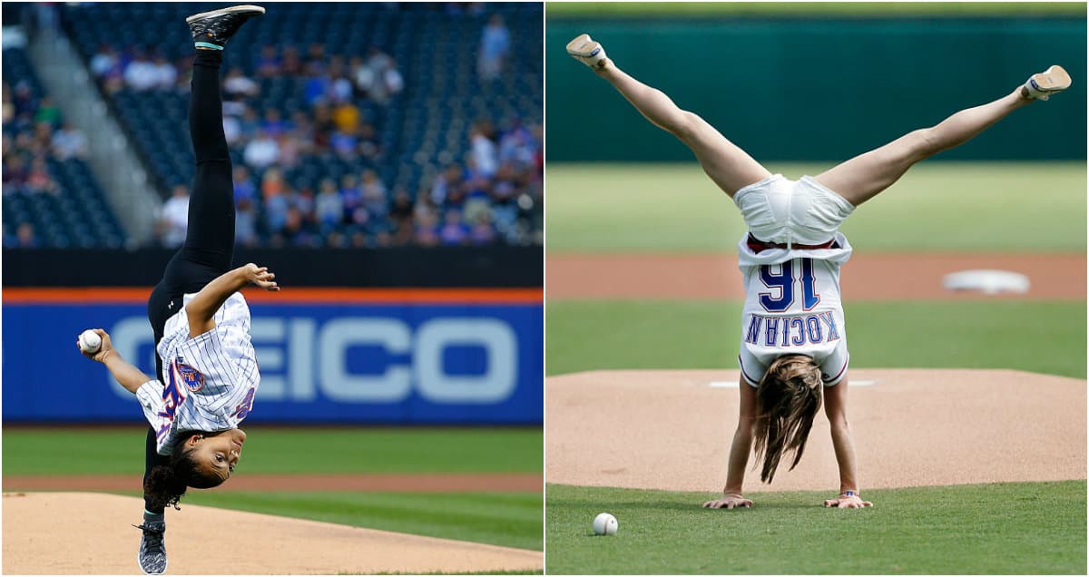 ¿Quién se lleva la medalla de oro con este primer lanzamiento en el juego de béisbol?