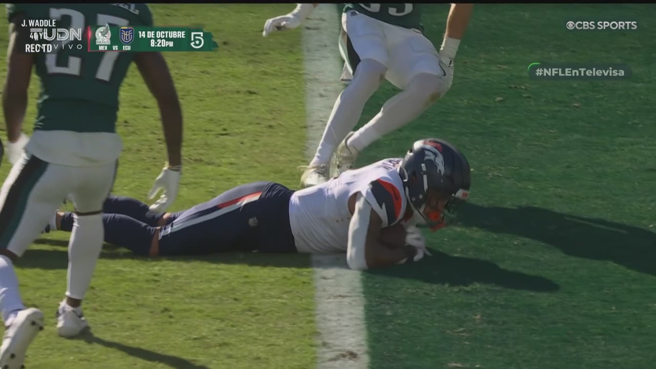 ¡Juegazo! Bo Nix tiene touchdown con Engram y remontan a Eagles