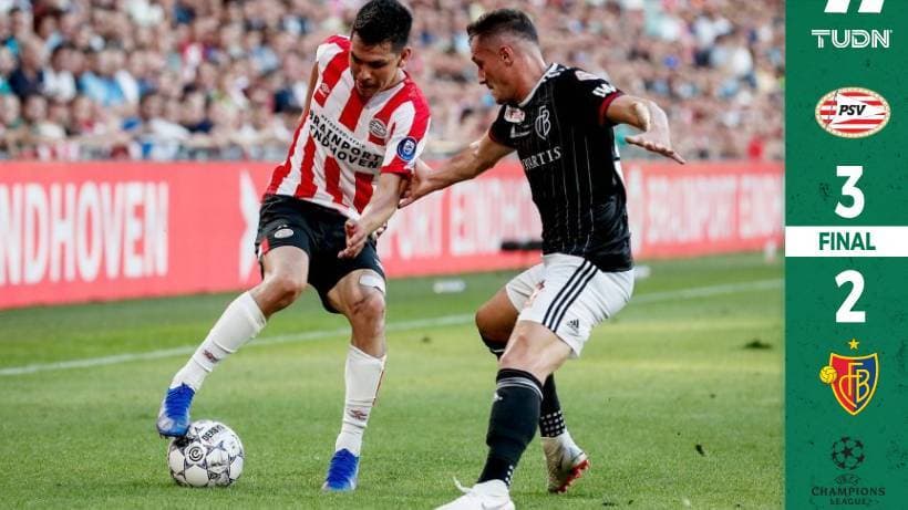 Con el Chucky y Guti de titulares, PSV venció al FC Basel en la Champions