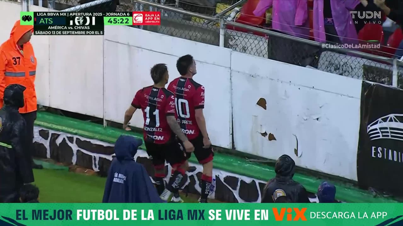 ¡Golazo enfermo de Del Prete! El Atlas empata con esta obra de arte