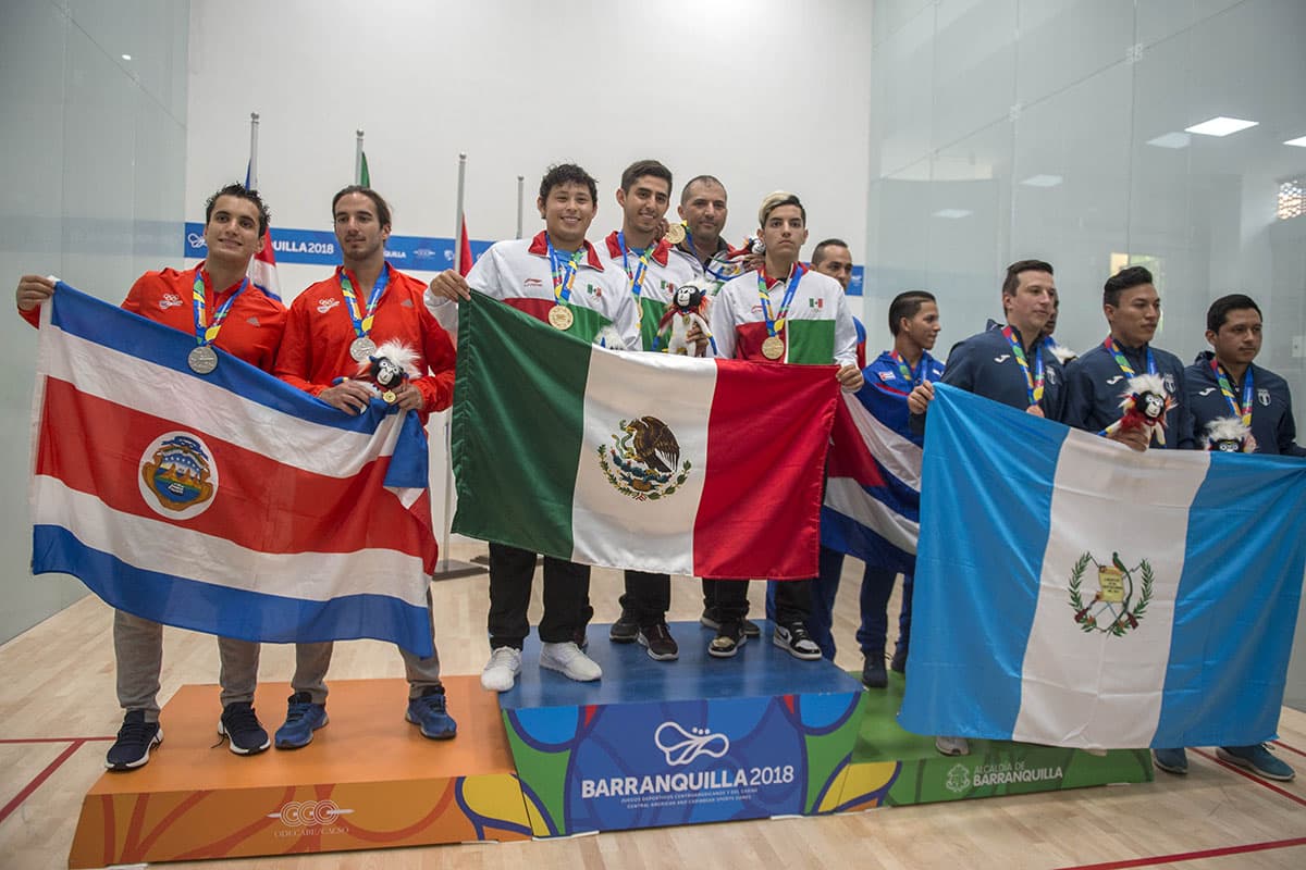 El equipo masculino de raquetbol mexicano venció 2-0 a Costa Rica para lograr la medalla de oro en Barranquilla 2018.