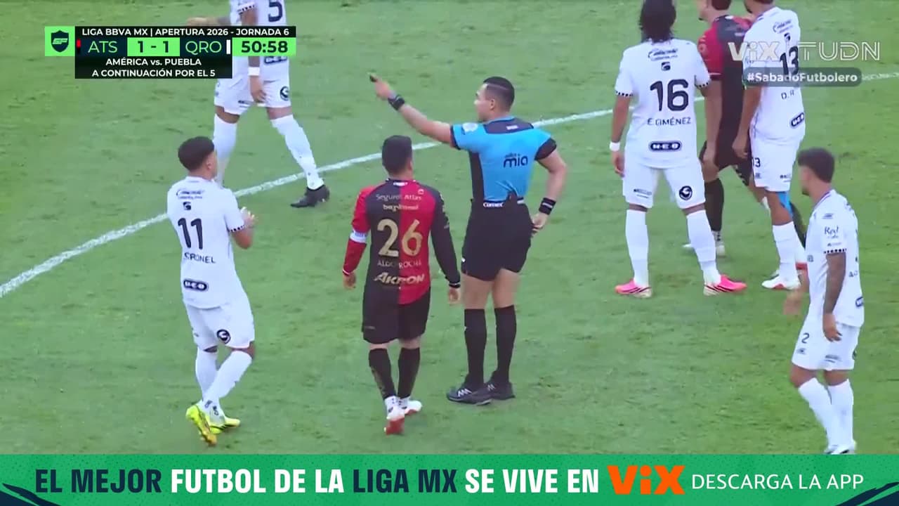 ¡Atlas se queda con diez! El árbitro no duda y le muestra la cartulina a Capasso