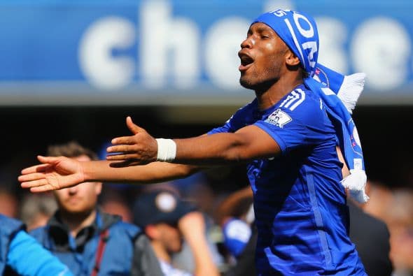 Didier Drogba fue de los elementos que mas festejó y que puso el ritmo con sus compañeros.