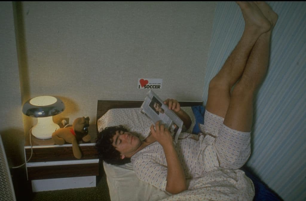 Así descansaba Diego en 1980.
