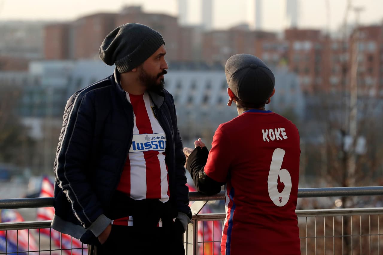 Los hinchas del Atlético de Madrid y de Juventus llegaron motivados al Wanda Metropolitano para vivir un duelo cerrado en el juego de ida de los Octavos de final de la Champions League.