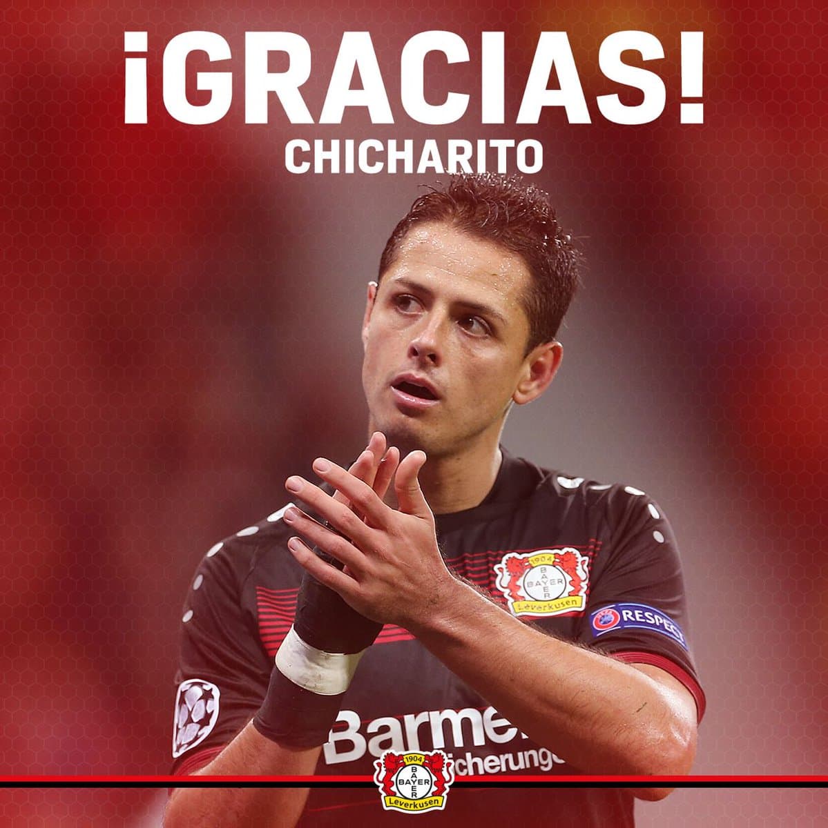Bayer Leverkusen agradece a 'Chicharito' y le desea suerte en el West Ham