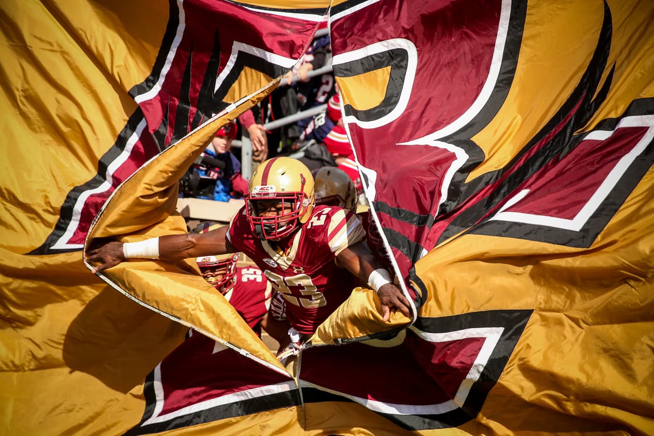 Esta entrada del Boston College también ratifica que el fútbol americano juvenil ofrece momentos de mucho colorido.