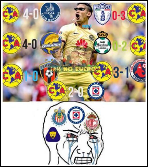Cruz Azul volvió a perder y los merecidos memes no se hicieron esperara tras el 0-2 que les propinó en América