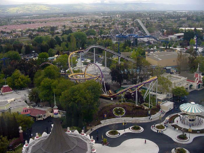 El parque de diversiones California's Great America.