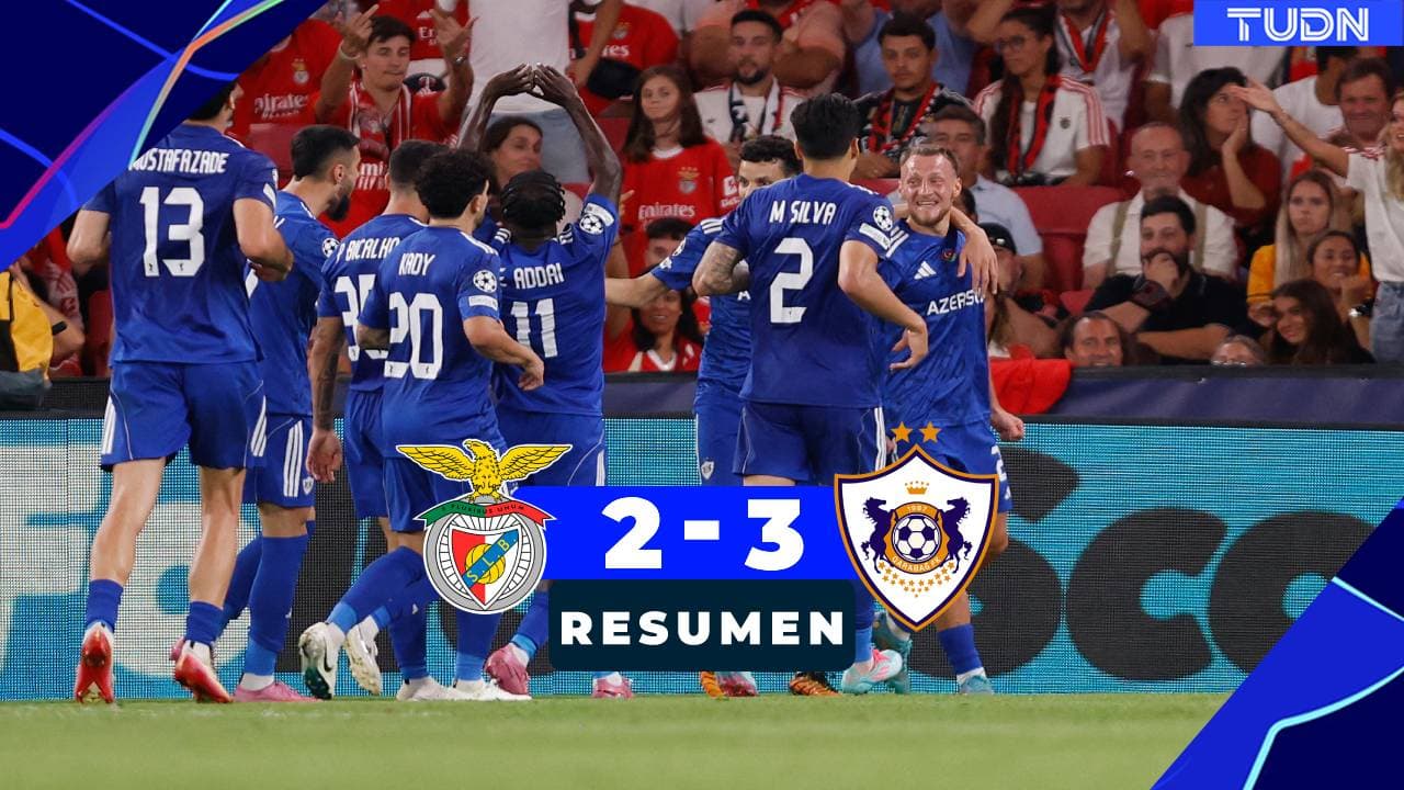 Resumen | Épica remontada de Qarabag ante Benfica en Lisboa