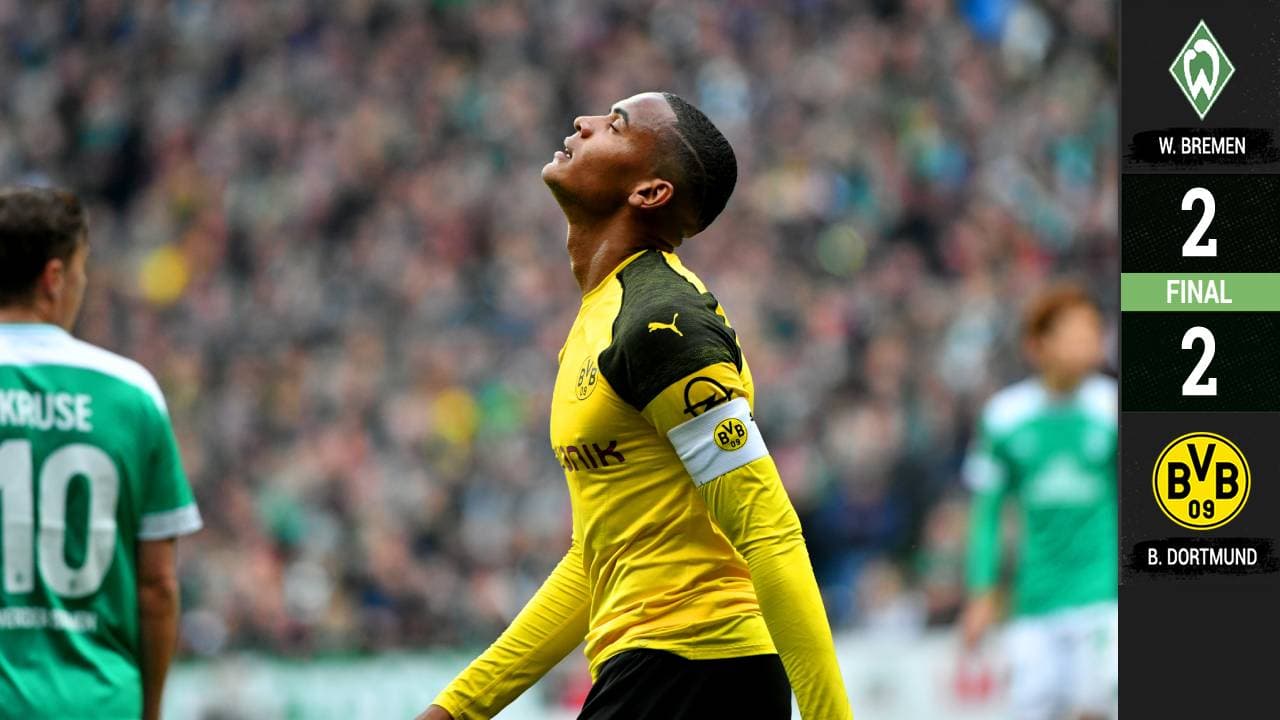 El Dortmund se deja alcanzar por el Bremen y le deja el camino al título al Bayern Múnich