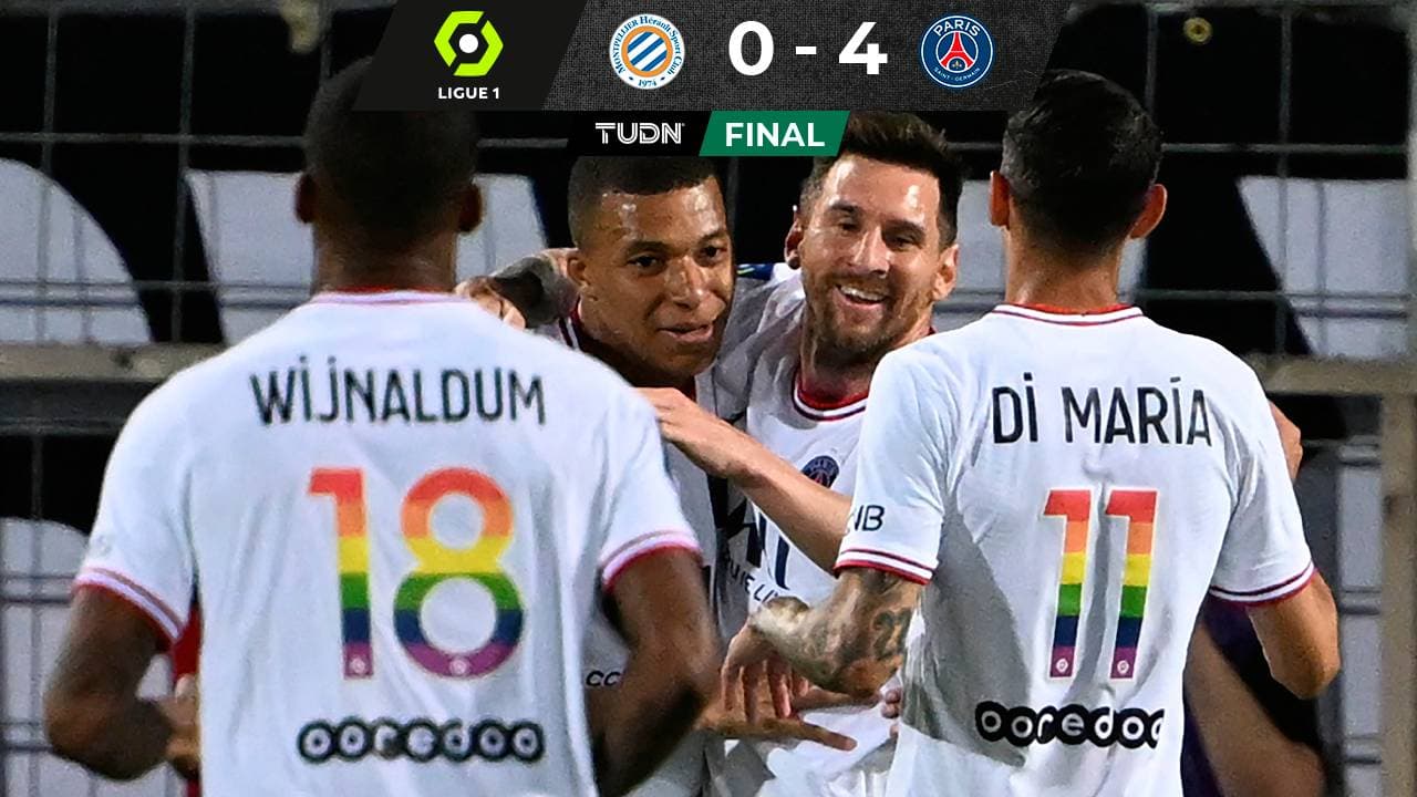Messi, Di María y Mbappé hacen lucir al PSG ante el Montpellier