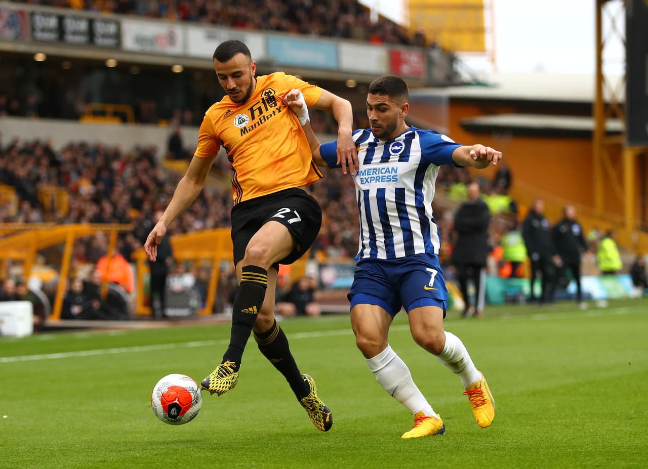 Brighton tuvo una oportunidad de gol, pero nada de peligro para el arco de Rui Patricio.