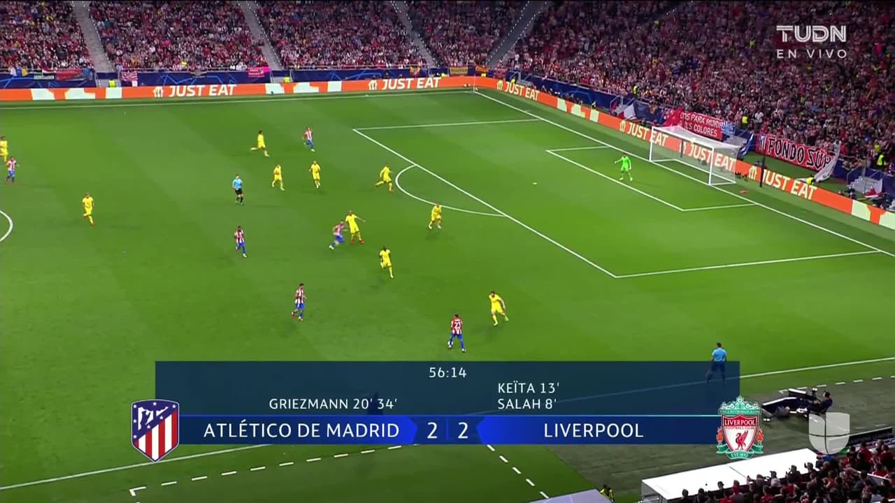 ¡TIRO ATAJADO! disparo por Virgil van Dijk.