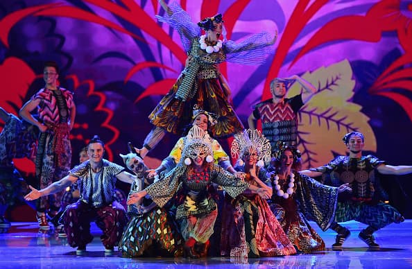 La parte más vistosa le correspondió al grupo de danza tradicional del Terem-Quartet,