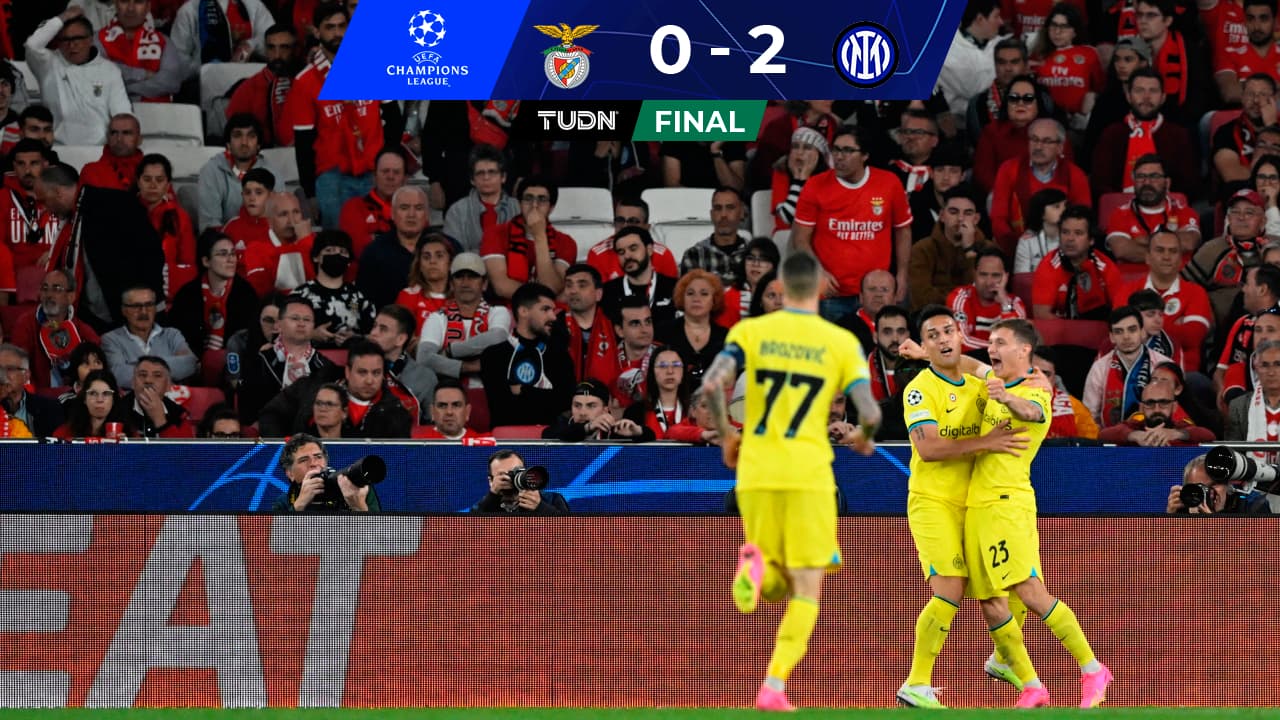 Inter de Milán toma cómoda ventaja ante Benfica en la ida de Cuartos de Final