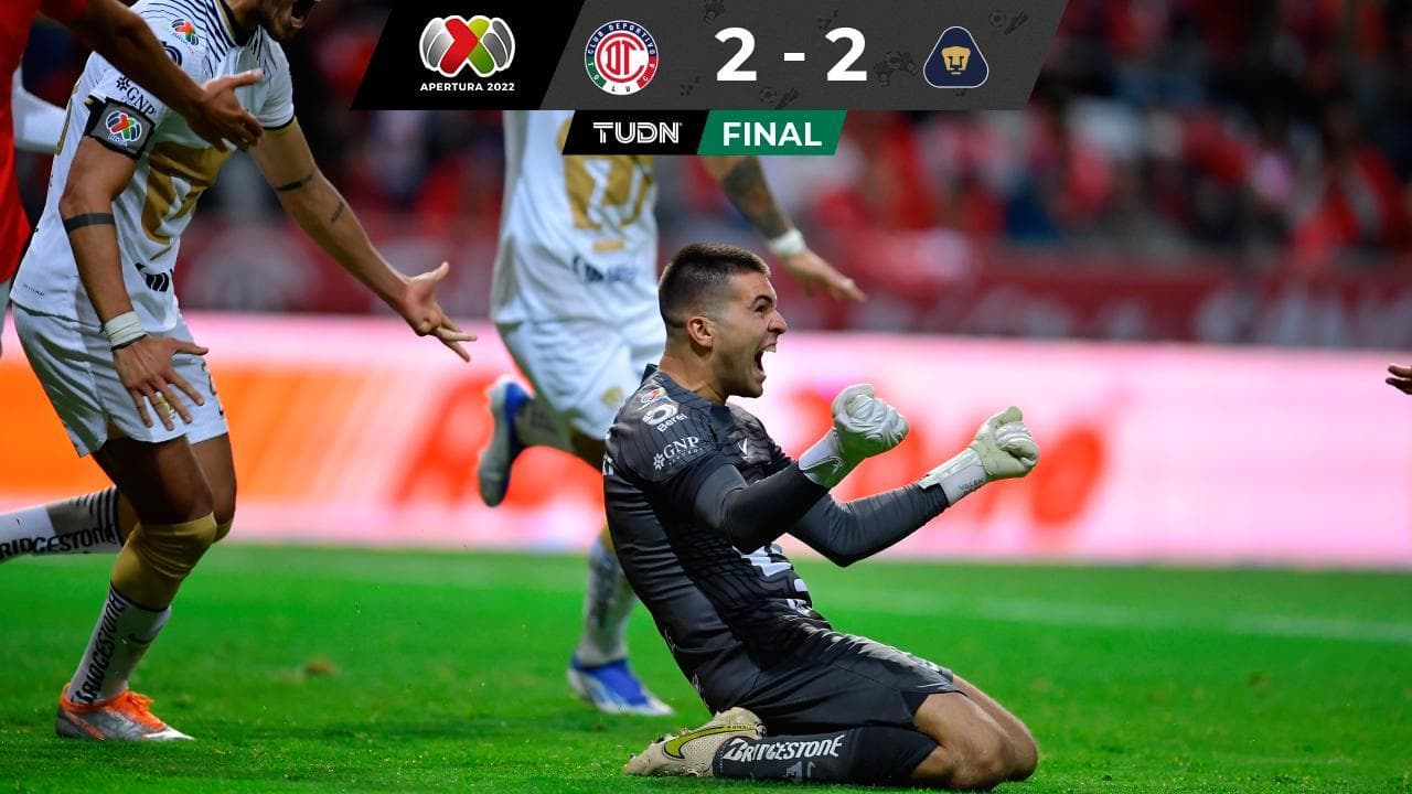 ¡Heroico! El arquero González da empate a Pumas de último minuto