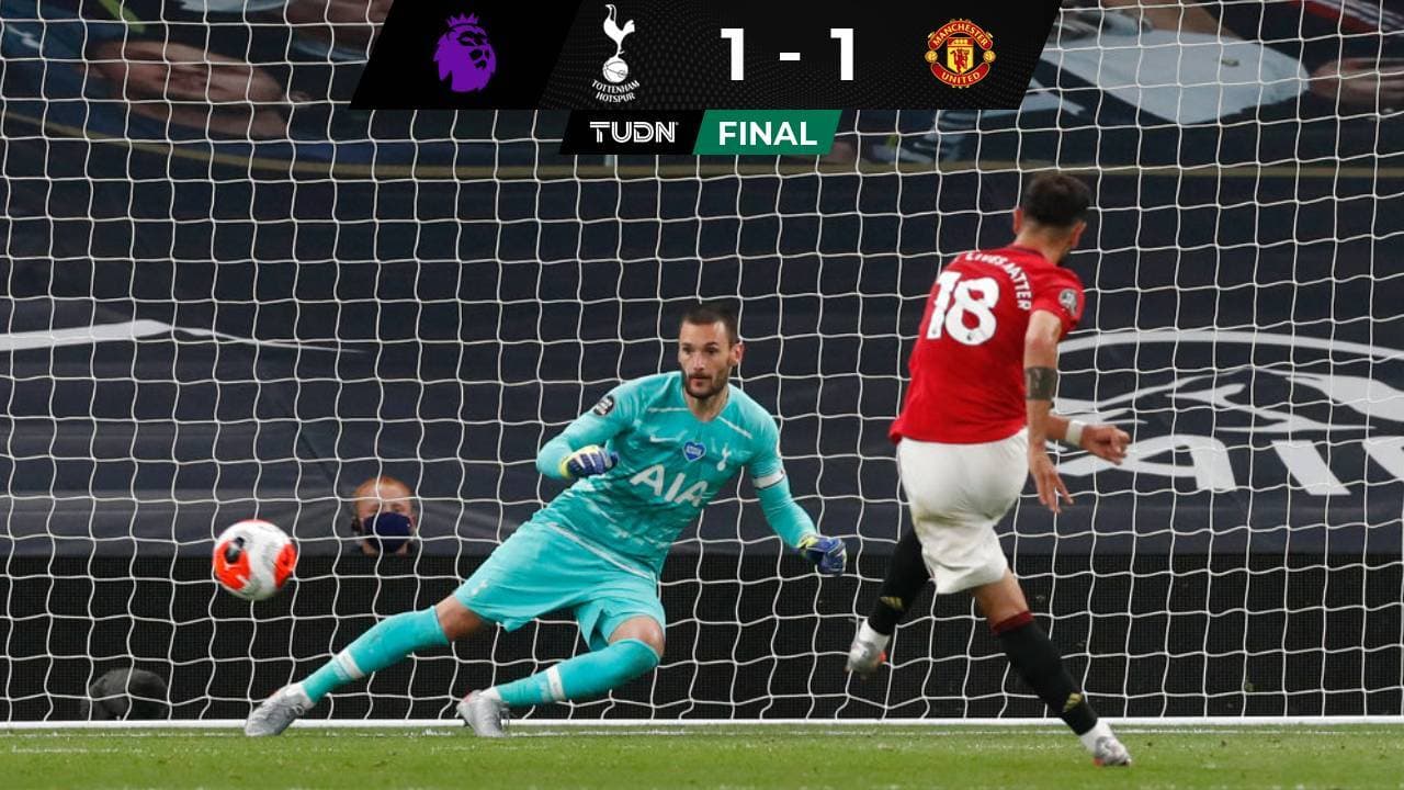 El United empató con el Tottenham y sigue en la pelea por ir a Champions