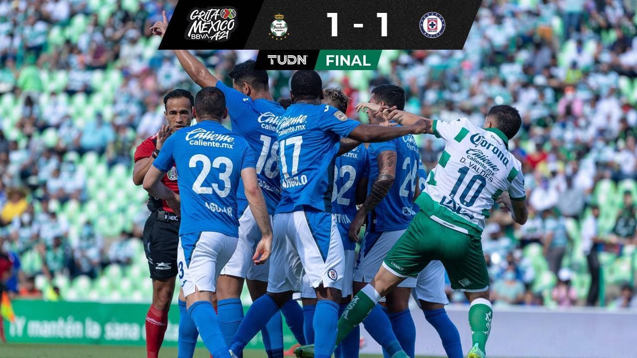 Cruz Azul sigue sin ganar y se encuentra un empate ante Santos