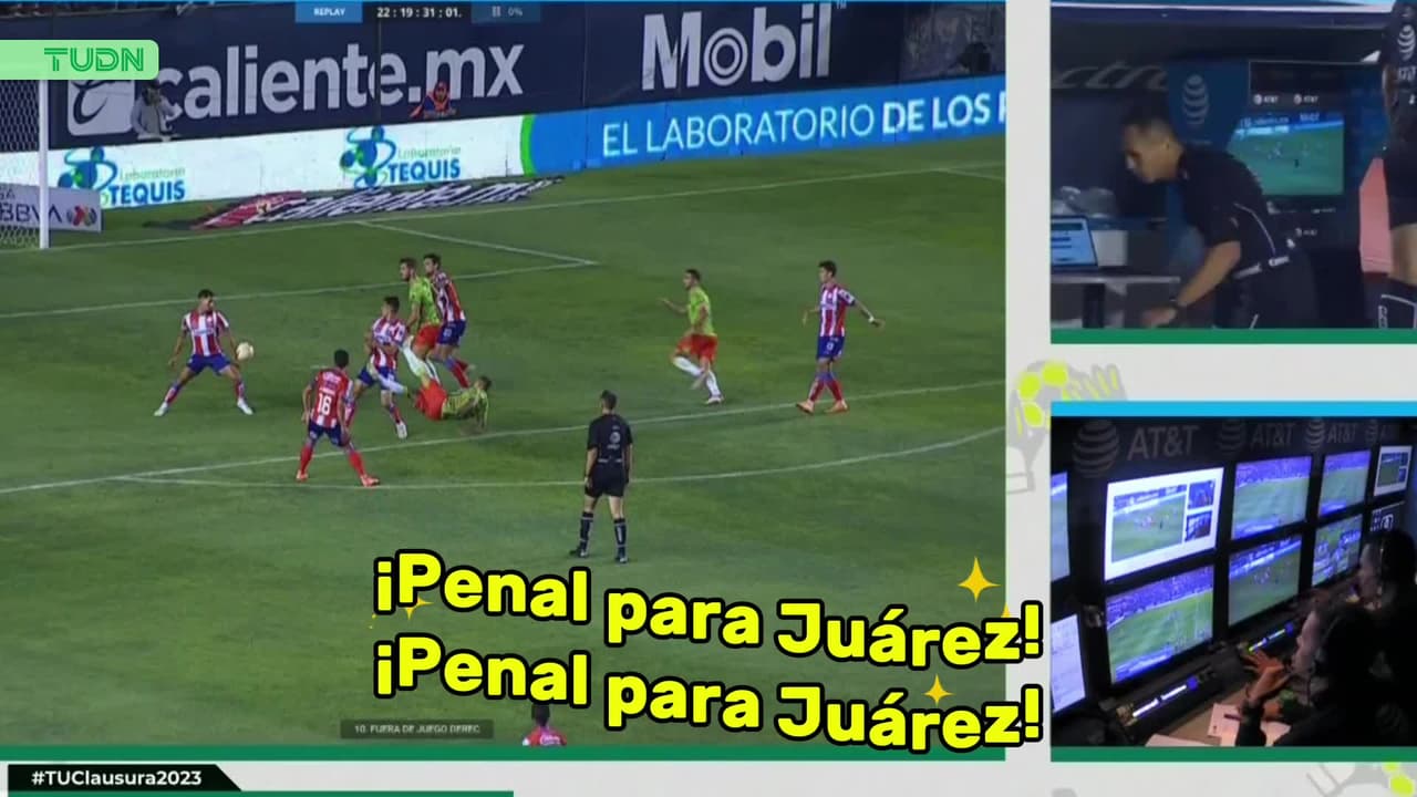 ¡Penal para Juárez! El árbitro no duda y señala la pena máxima