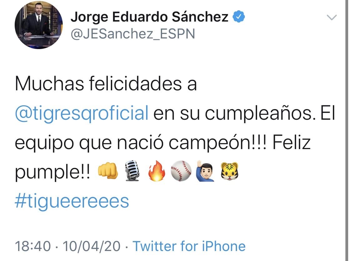 Las redes sociales se llenaron de felicitaciones por los 65 años de los Tigres de Quintana Roo.