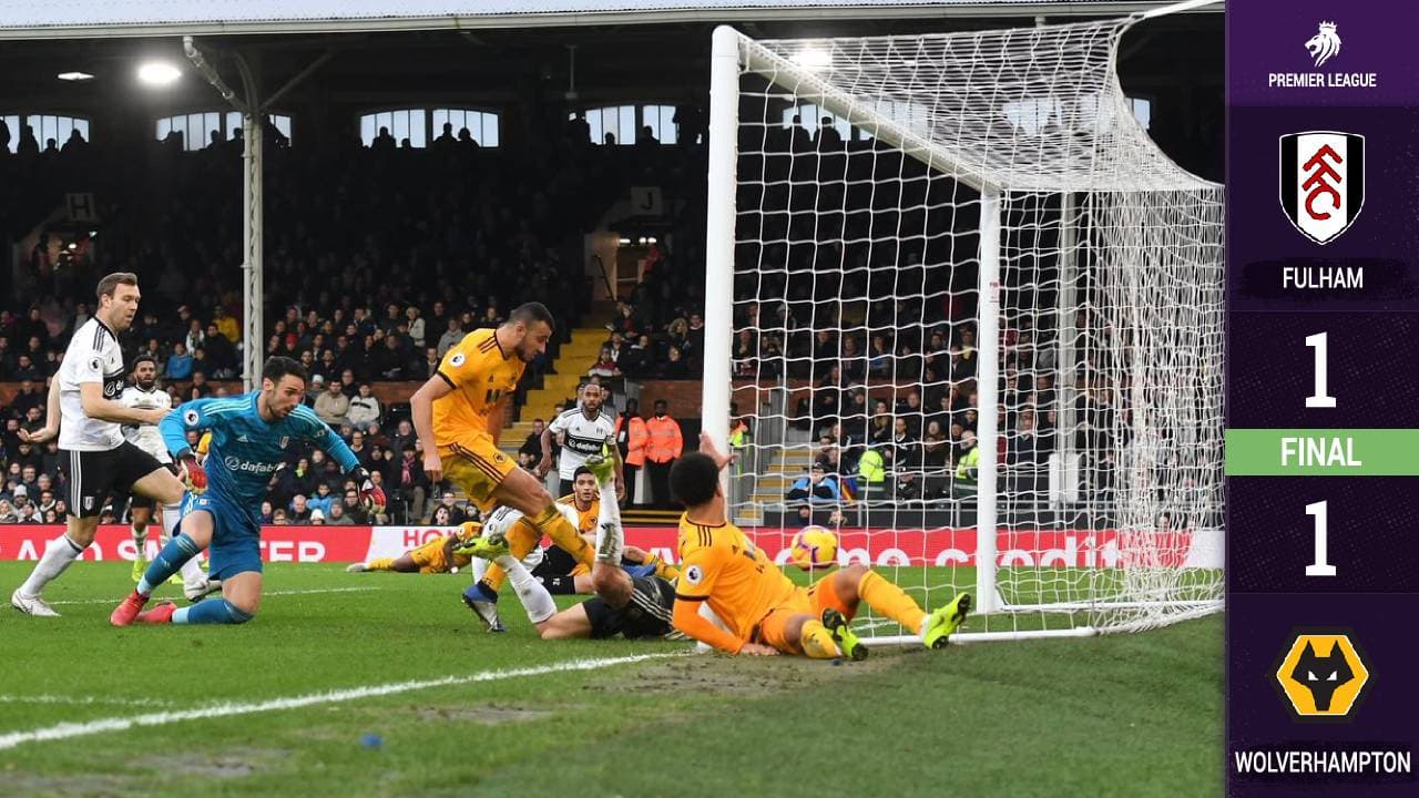 Jiménez y los Wolves no aullaron y empataron ante Fulham en el 'Boxing Day'