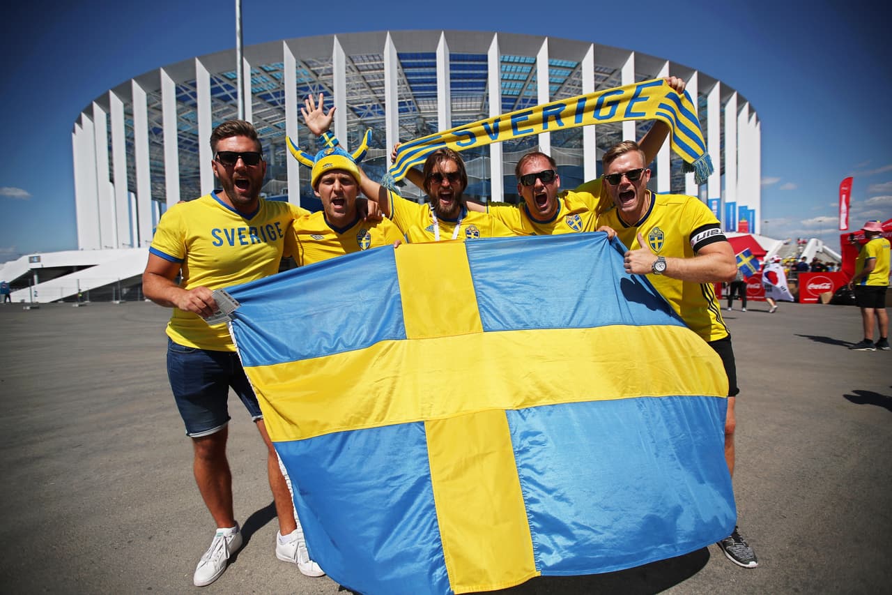 La alegría de los hinchas de Suecia y Corea del Sur la da un colorido especial al espectáculo en el duelo del grupo F entre dos de los rivales de México en el Mundial de Rusia 2018.