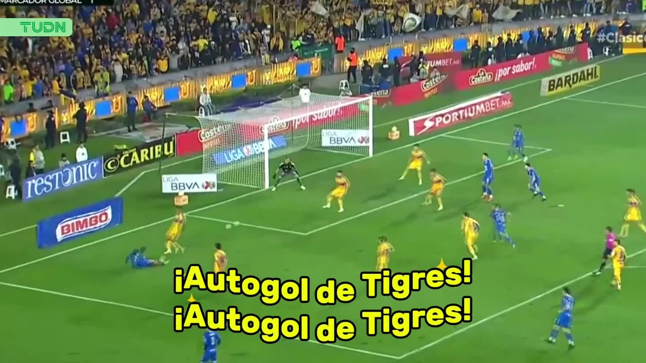 ¡Autogol de Tigres! Terrible error del conjunto felino