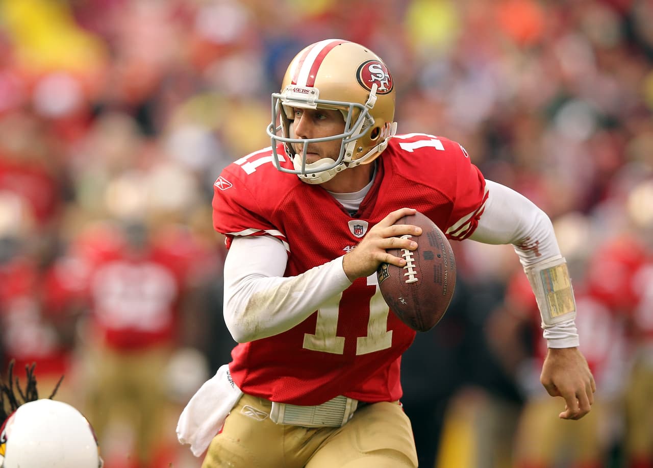 <b>14.- San Francisco 49ers (15 quarterebacks): </b>
<br>Jeff Garcia, Cedrick Wilson, Ken Dorsey, Tim Rattay, Chris Weinke, Trent Dilfer, J.T. O’Sullivan. Shaun Hill, Alex Smith, Blaine Gabbert, Colin Kaepernick, Brian Hoyer, C.J. Beathard, Nick Mullens, Jimmy Garoppolo.