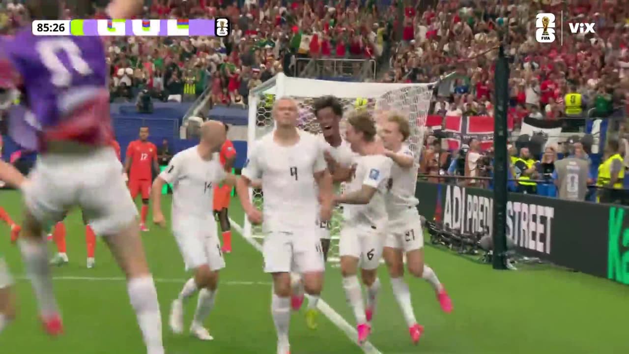 ¡Gol de Noruega! Haaland no perdona y vuelve a adelantar a los nórdicos