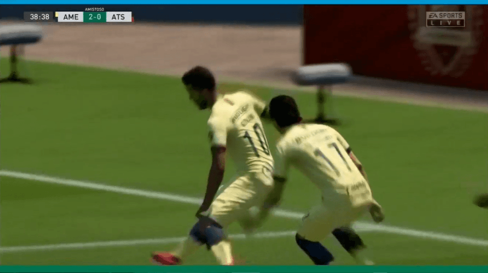 El América, a manos de Cáceres, vence por dos goles a el Atlas comandado por Acosta. Esta es la tercera victoria consecutiva de las Águilas en la eLiga MX.