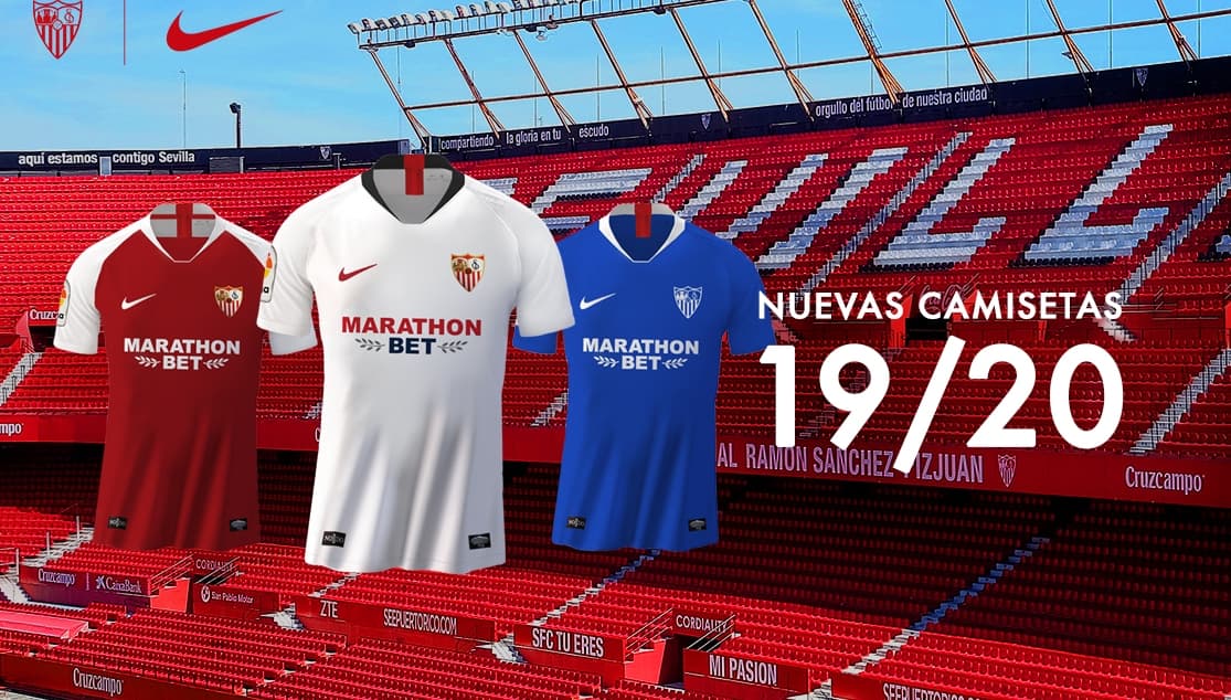 El Sevilla F.C. ya ha dado a conocer sus tres playeras para la siguiente temporada, las cuales no han caído muy bien entre los aficionados por la falta de diseño de la marca estadounidense. Blanca, roja y azul serán las prendas que lleve el equipo hispalense la el próximo curso.