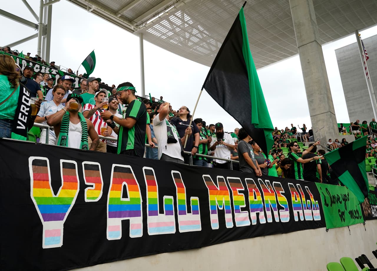 El mensaje de inclusión de la afición de Austin FC.
<br>