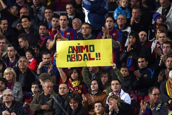 La victoria fue dedicada por el equipo y el público para Eric Abidal.