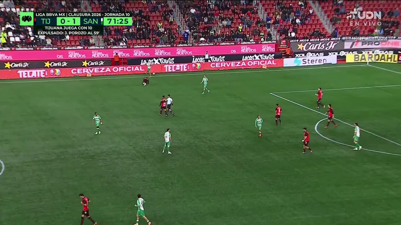 ¡GOL!  anota para Club Tijuana. Alejandro Gómez