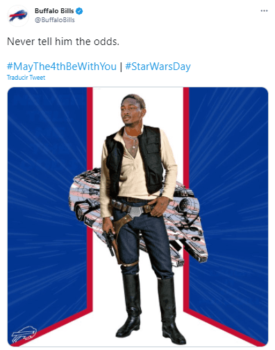 Buffalo Bills representó a Diggs como Han Solo.