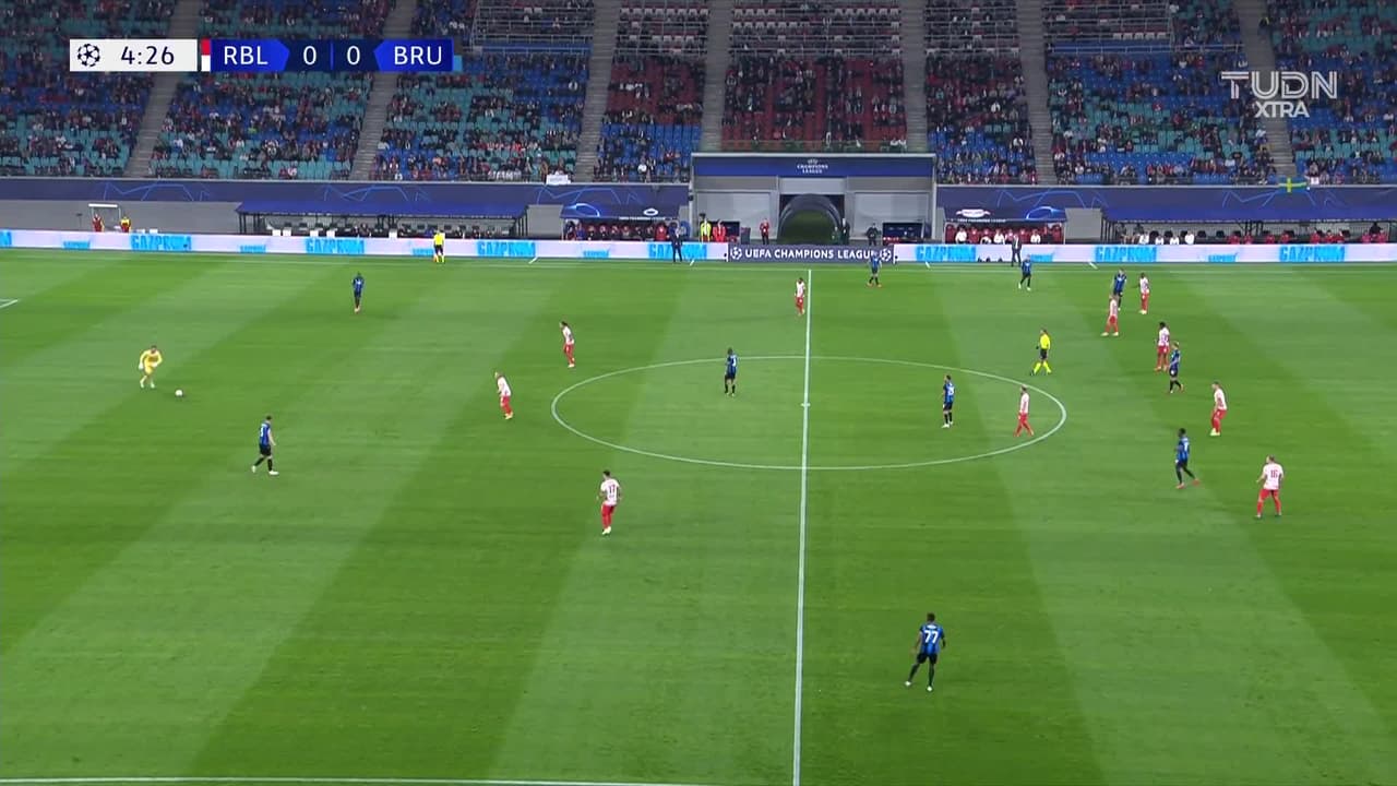 ¡Gol del Leipzig! Nkunku hace el primero sobre el Brujas