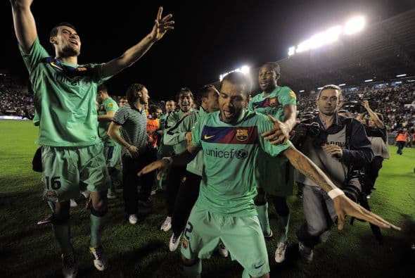 La fiesta 'blaugrana' era un carnaval en casa dle Levante.