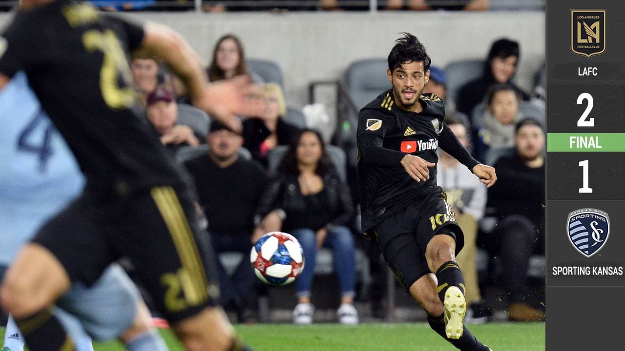 El LAFC de Carlos Vela debuta con sufrido triunfo sobre la hora ante el Sporting KC