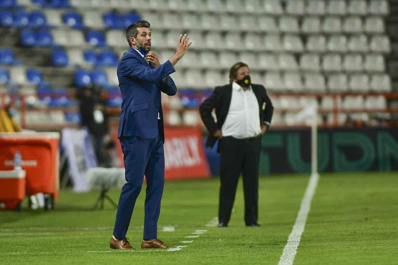 during the game Pachuca vs America, corresponding to Day 01 of the Torneo Apertura Guard1anes 2020 of the Liga BBVA MX, at Hidalgo Stadium, on July 27, 2020. <br><br> durante el partido Pachuca vs America, correspondiente a la Jornada 01 del Torneo Apertura Guard1anes 2020 de la Liga BBVA MX, en el Estadio Hidalgo, del 27 de Julio de 2020.