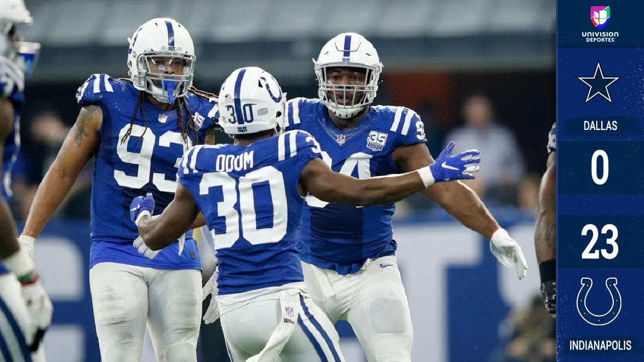 <b>Dallas 0-23 Indianapolis</b>. Por primera vez en 15 años los Cowboys (8-6) fueron blanqueados. Con una trarde brillante de Marlon Mack (139 yds, 2 TD's) los Colts (8-6) acarician un boleto para Playoffs.