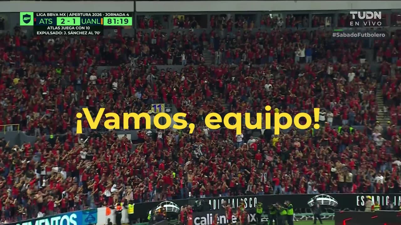 ¡La afición del Atlas hace sentir su apoyo!