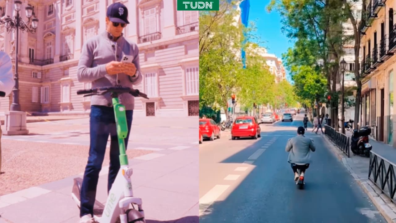 Tom Brady arriba al Clásico Español desapercibido y en patín eléctrico