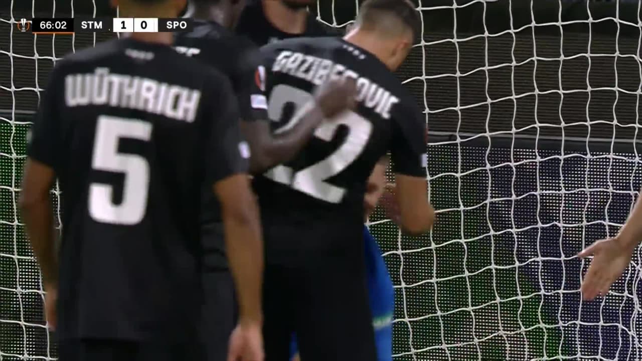 ¡TIRO ATAJADO! disparo por Gonçalo Inácio.