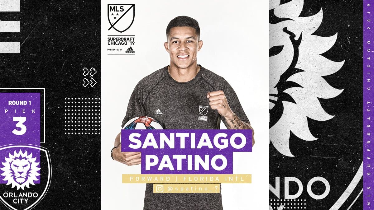 El colombiano Santiago Patiño logró ser la tercera selección general en el SuperDraft de la MLS 2019