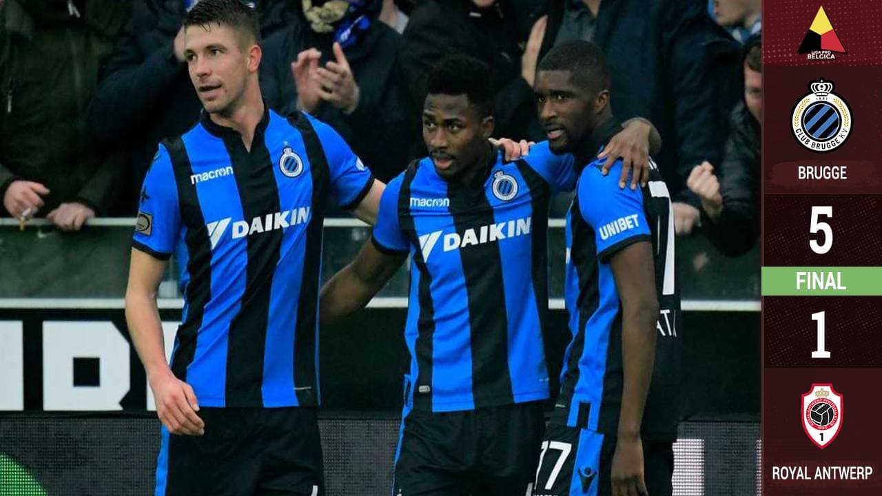 Sin Govea, Antwerp fue goleado por Brujas en duelo de pesos pesados